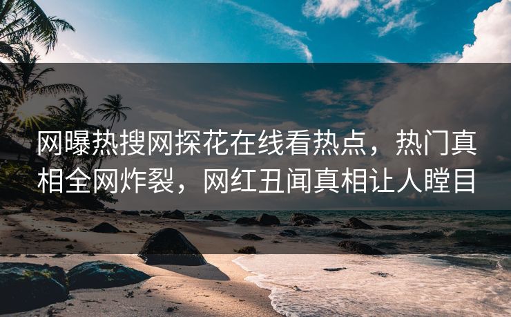 网曝热搜网探花在线看热点，热门真相全网炸裂，网红丑闻真相让人瞠目