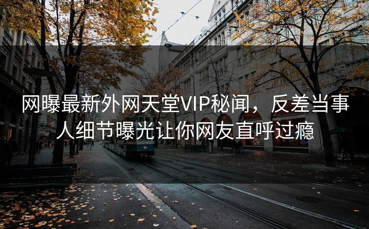 网曝最新外网天堂VIP秘闻，反差当事人细节曝光让你网友直呼过瘾